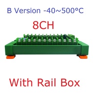 Aideepen RS485 8AI อินพุตแบบแอนะล็อก PT100 RTD โมดูลรับเซ็นเซอร์อุณหภูมิ RS485 NTC K เทอร์โม PTA8D08