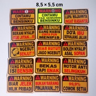 Latest viral motorbike cutting Sticker with funny warning words reflective sticker motorcycle