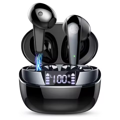 Wireless Earbuds, Bluetooth 5.3 Earbuds Stereo Bass, iNoise Cancelling Mic, Earphones IPX7 Waterproo