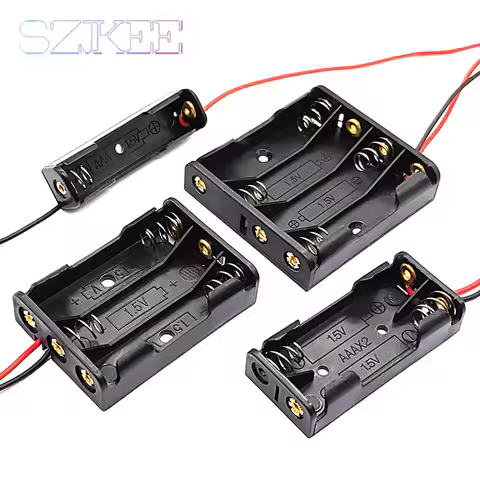 Series Connectio AAA Box AAA Battery Holder With Leads With 1/2/3/4 Slot AAA Battery Standard contai