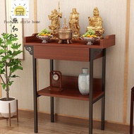 Altar Buddha Shrine Household God of Wealth Buddha Worship Shelf Altar Rural Small Altar Tribute Table Incense Burner Table Buddha Cabinet Altar Altar X6cq