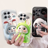 For Tecno Camon 30S Pro Case 2024 New Fashion Flower Rabbit Funda Lens Protective Cover For Tecno Ca