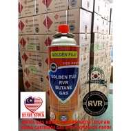 Golden Fuji Butane Gas Cartridge/ Gas/ Gas kecil/Gas steambot/Gas Tin with Proof Of RVR Proof( 4 Bot