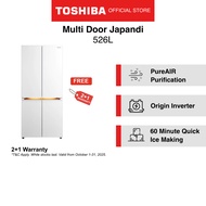 Toshiba GR-RF694WI-PGX(67) Japandi 526L Multi-Door Fridge