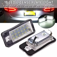 2pcs License Number Plate Light 18LED Error Free For Audi A3 S3 A4 B6 A6 S6 A8 RS4 8E0807430A 8E0807