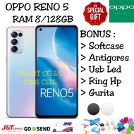 OPPO RENO 5 RAM 8/128GB GARANSI RESMI OPPO INDONESIA - Silver, 5G