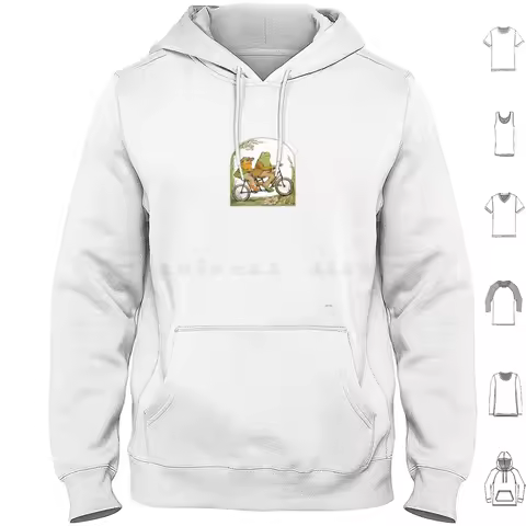 Frog And Toad On A Bike Hoodie Cotton Long Sleeve Frog And Toad Frog Toad Couple Childrens Book Chil
