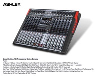 Mixer Audio ASHLEY 12EDITION 12 EDITION 12 Chanel USB MP3 Bluetooth