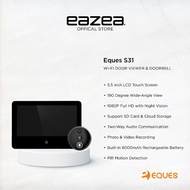 Eques S31 Digital Door Viewer, Motion Sensor, Video Recording and 1 Year Warranty (Door Bell with Ca