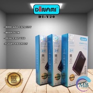 BM084 Powerbank diinami DI-Y20 real 8000mah led dual usb quick charge