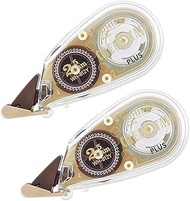 Plus WH-812Y 51-641 Correction Tape, Whiper Petite Cream Tape, 0.1 inches (2.5 mm), 2 x
