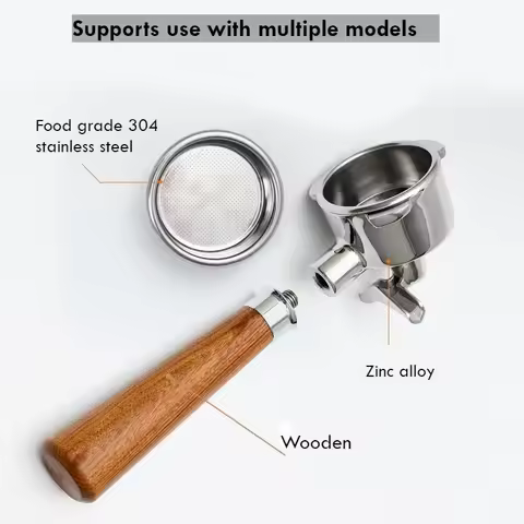 Bottomless Portafilter-Stainless 51mm 51mm 3-Ear Bottomless Portafilter-Stainless Steel Naked Filter