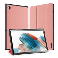 Case Samsung Tab A8 10.5" X200 X205 Book Cover Smart Case Original Domo Saung Book/Tempered Glass Anti Scratch Samsung Tab A8 10.5" - Pink