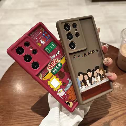 Funny Coffee Friends TV Show Phone Case for Samsung Galaxy S25 S24 S23 S22 Plus S21 S20 FE M55 Note 