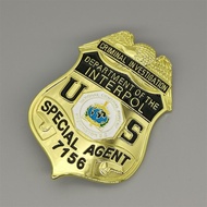 American Badge Crime Investigation Agent Metal Badge fbi ID fbi Badge DU3T