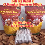 Bajakah Akar Merah Kalalawit 1kg ( 2 Bungkus Kemasan 500gram ) + Gratis 10pcs Teh Bajakah Asli Kalim