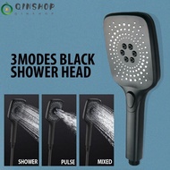 QINSHOP Water-saving Sprinkler, 3 Modes Adjustable Large Panel Shower Head, Useful High Pressure Big Flow Handheld Shower Sprinkler Bathroom Accessories