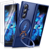 BERFY for Samsung Galaxy Z Fold 7 Case with 360 Magnetic Stand Screen Protector, Mil-Grade Hinge Pro
