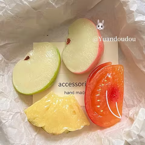 Fashionable Simulated Food Hair Clips Corn Red Shrimp Broccoli Beef Roll Forehead Clip Fun Quirky Ha