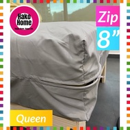 8” (20cm) ZIP QUEEN Cadar Queen Berzip Queen Zip Mattress Cover Queen Zip Bedsheet Zip Cadar
