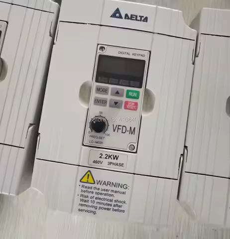 Delta Inverter 2.2 KW VFD022M43B 3 Phase 380V to 460V Rated 5 A Brand New 2200 W VFD Series Variable
