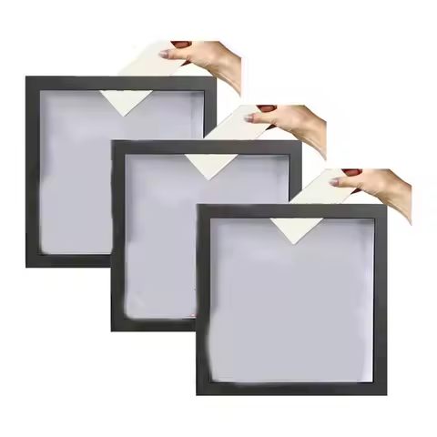 Simple Wooden Adventure Archive Box Square Transparent Ticket Shadow Box with Slot Travel Shadow Box