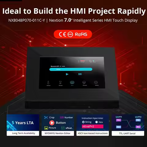 NEXTION 7.0 Resistive Capacitive LCD Touch Display NX8048P070-011C/R-Y Multifunctional Human-Machine