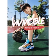 [BA3] Children's Basketball Shoes Autumn Leather Surface Boys' Boots Training Student Girls' Sports 