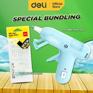 Deli Paket Lengkap Lem Tembak - Glue Gun 20W + Isi Glue Stick 10 Pcs