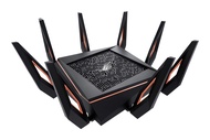 ROG Rapture GT-AX11000 AX11000 Tri-band WiFi 6 Gaming Router –World's first 10 Gigabit WiFi router with a quad-core CPU, PS5 compatible, 2.5G port, DFS band, wtfast, Adaptive QoS, AiMesh for mesh wifi system and free network security