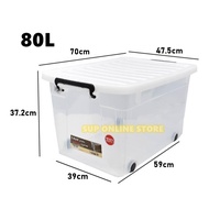 (4pcs) Lava Storage Box (Transparent)  80L/ Toy Storage Box / Storage Container / Bekas Simpanan