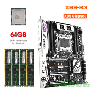Kkde X99 S3 Moederbord Lga 2011-3 E5โปรเซสเซอร์ V4 2686 Ddr4 4X16หน่วยความจำ Ecc = 64Gb Ondersteuning Nvme M.2X99 Chipset