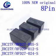 20PCS 100% NEW Mini Relay HFD27/005-S HFD27/012-S HFD27/024-S 8Pin 1A 125AVC JRC-27F/005 01