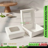 Box 12x12x5 mochi kukis box/ 12x12x5 box/ 12x12x5 cake box/ laminated box/ 12x12x5 window box