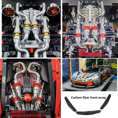 MOC Plating Engine Front Wrap Fan Accessories P1 SP3 V12 Compatible LEGO 42115 42143 CADA C61042 Mod