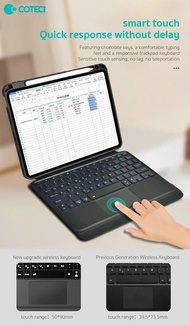 Bao da bàn phím kèm có chuột Trackpad cho iPad Gen 10 10.9 inch Pro 11 inch M1 / M2 Gen 9 12.9 inch