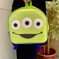 玩具總動員 三眼怪 背包 硬殼 後背包 3D 硬板 螢光 兒童背包 綠色背包 迪士尼