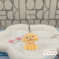 Gantungan Kunci Phone Strap Lanyard Pendant Kucing Doggy Keychain Lucu Bulu Halus Bag Charm