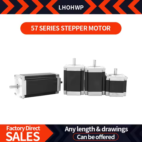 Nema23 Stepper Motor With Brake Shaft Diameter 6.35/8mm Torque 1.2/1.8/2.2/2.5/2.8/3N. m Two-phase F