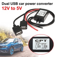Autoleader 12V to 5V Dual USB Power Adapter Converter Cable Module Power Connector Car Charger For D