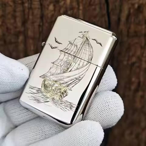 ZORRO 790 Genuine Ultra-thin Windproof Original Copper Lighter Double-sided Engraved Wheel Lighter L