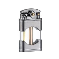 Zorro Windproof Kerosene Lighter Metal Transparent Fuel Tank Creative Retro Flint Rocker Lighter Smo