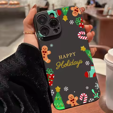 Christmas Elements Gingerbread Man Graphic Phone Case For Realme GT 7 Pro 6 6T 5G 12 11 10 Pro Plus 