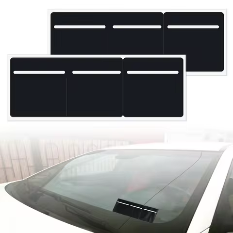 2Pcs Black 3 in 1 Tax Disc Holder for Car Windscreen Easy to Install Replace - Self-Adhesive Parking