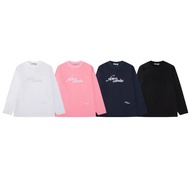 Acne studio Loose Casual Letter Embroidery Round Neck Long Sleeve T-Shirt