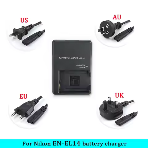 MH-24 Camera Battery Charger for Nikon En-el14 P7100 P7000 D3100 D5200 D5100 D3200 D3300 D5300 P7000