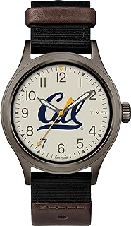 Timex Men's Collegiate Pride 40mm Watch - U Cal Berkeley Golden Bears with Black Fastwrap Strap, U Cal Berkeley Golden Bears