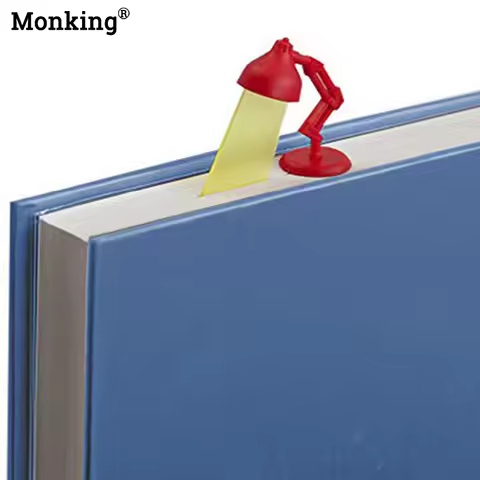 Monking Creative Reading Lamp Bookmark Funny 3D Desk Lamp Bookmark Special Gifts for Book Lovers Wri