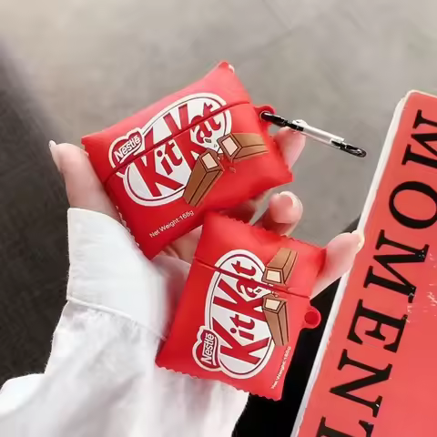 3D Kitkat Chocolate Case For Airpods Pro 2,Shockproof Protective Earphone Silicone Cover For Airpods