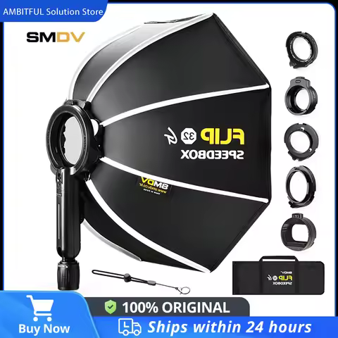 SMDV Flip 32 Quickly Release Parabolic Out Door Softbox for A2 Godox V1 AD100PRO AD300PRO V860III AD